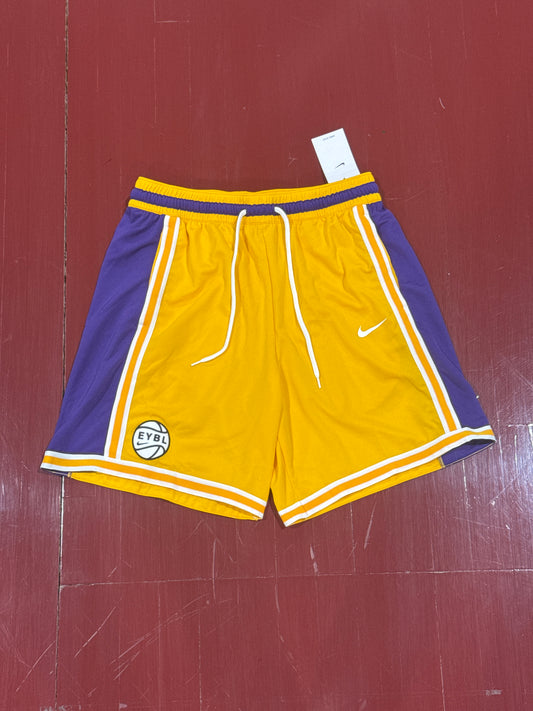 Nike EYBL Yellow and Purple Shorts White Patch