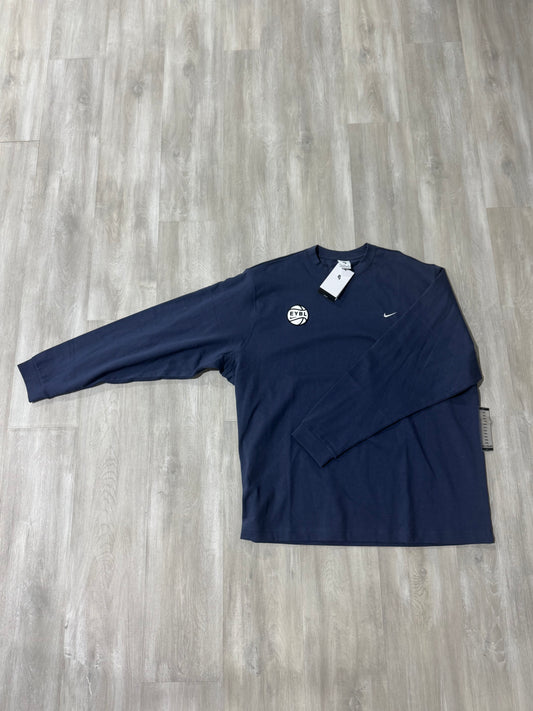 Nike EYBL Navy Long-sleeve Shirt White Logo